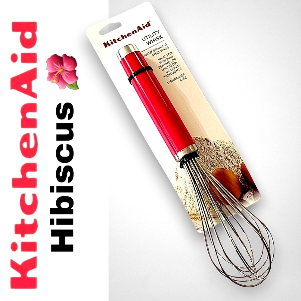 KitchenAid Utility Whisk Dark Pink Hibiscus Color - NWT